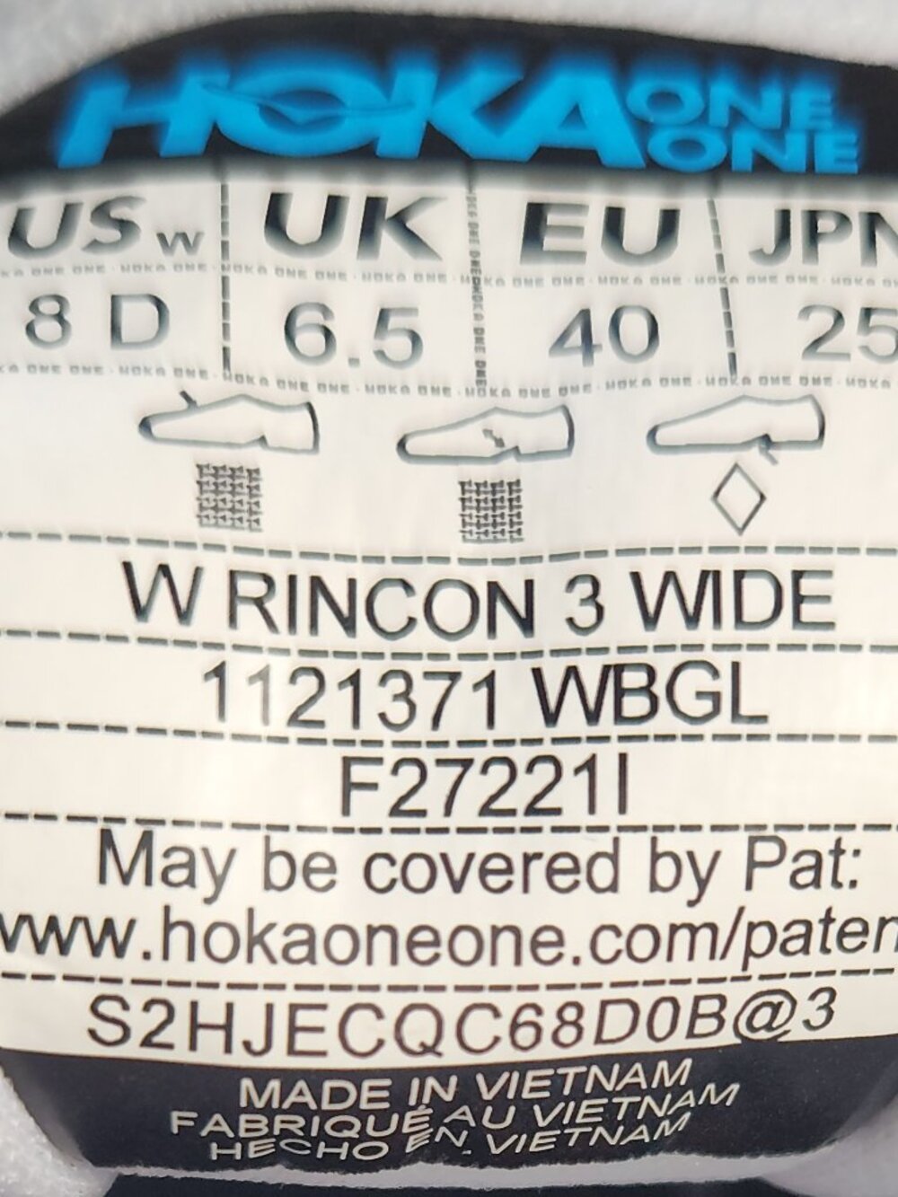 HOKA ONE ONE Rincon 3 Wide Women's Size 8 D Running Shoes Sneakers F27221l - Picture 15 of 16